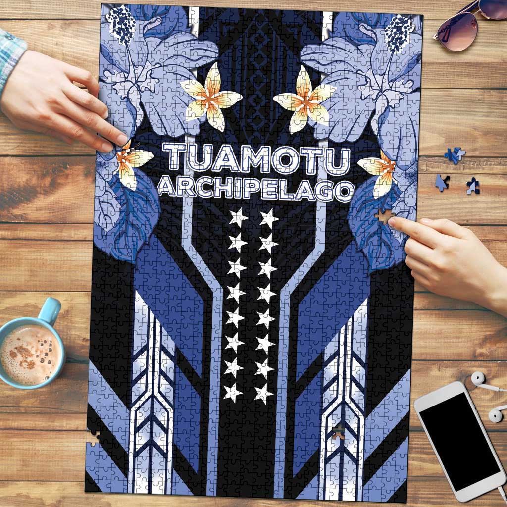 French Polynesia Tuamotu Archipelago Puzzle Polynesian Pattern Unique Style LT05 Navy - Polynesian Pride