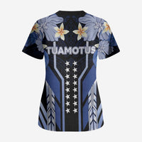 French Polynesia Tuamotu Archipelago Scrub Top Polynesian Pattern Unique Style LT05 - Polynesian Pride
