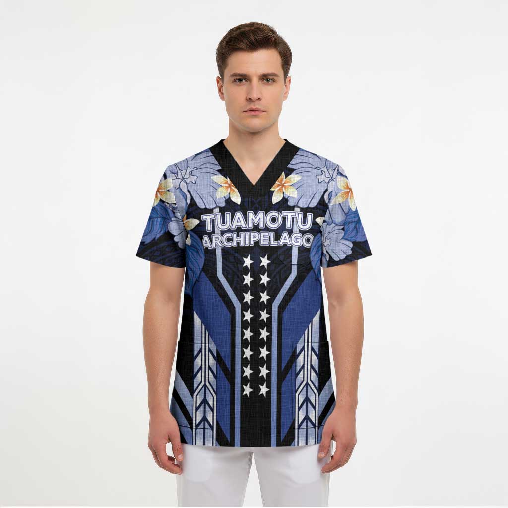 French Polynesia Tuamotu Archipelago Scrub Top Polynesian Pattern Unique Style LT05 - Polynesian Pride