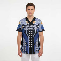 French Polynesia Tuamotu Archipelago Scrub Top Polynesian Pattern Unique Style LT05 - Polynesian Pride
