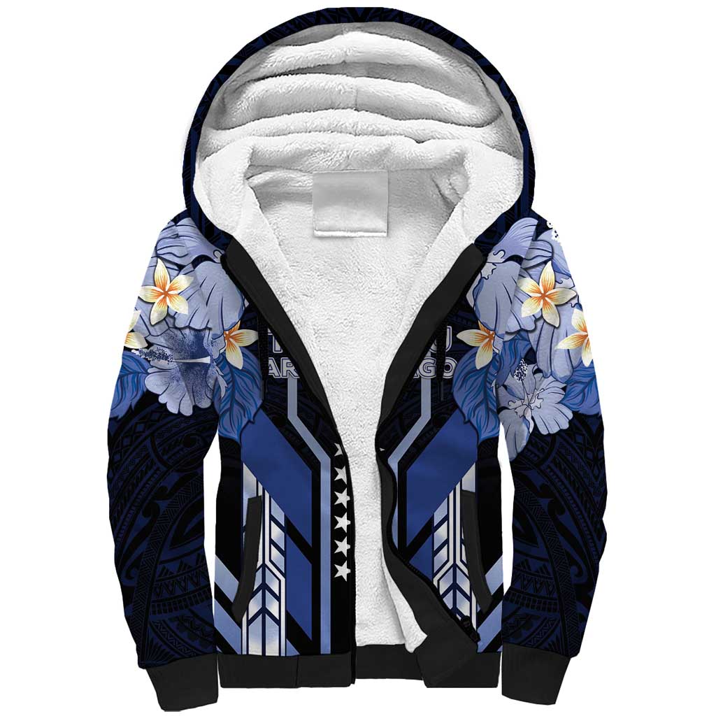 French Polynesia Tuamotu Archipelago Sherpa Hoodie Polynesian Pattern Unique Style