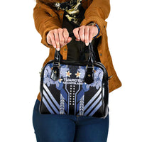 French Polynesia Tuamotu Archipelago Shoulder Handbag Polynesian Pattern Unique Style LT05 One Size Navy - Polynesian Pride