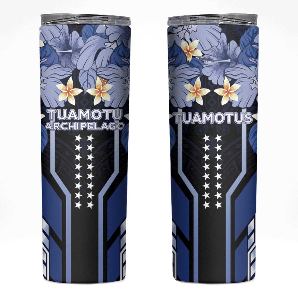French Polynesia Tuamotu Archipelago Skinny Tumbler Polynesian Pattern Unique Style LT05 Navy - Polynesian Pride