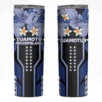 French Polynesia Tuamotu Archipelago Skinny Tumbler Polynesian Pattern Unique Style LT05 Navy - Polynesian Pride