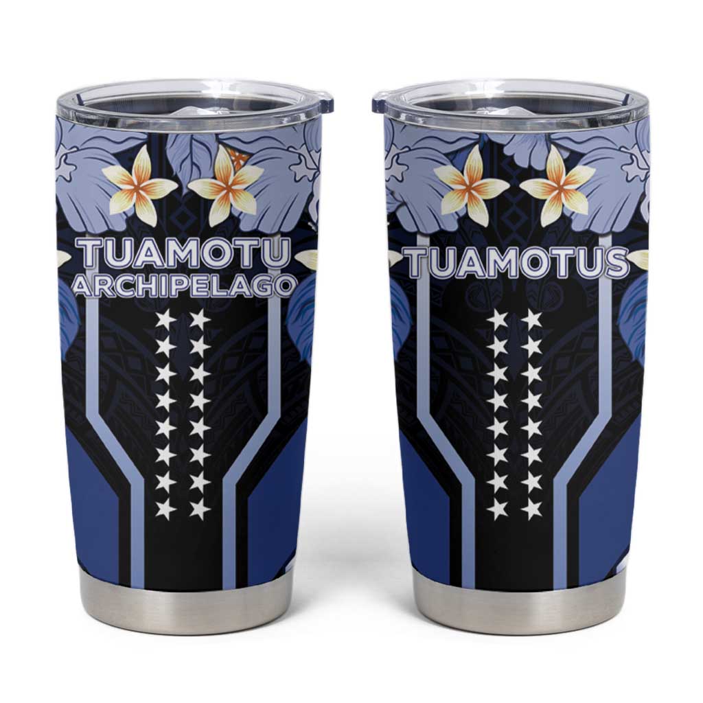 French Polynesia Tuamotu Archipelago Tumbler Cup Polynesian Pattern Unique Style LT05 Navy - Polynesian Pride