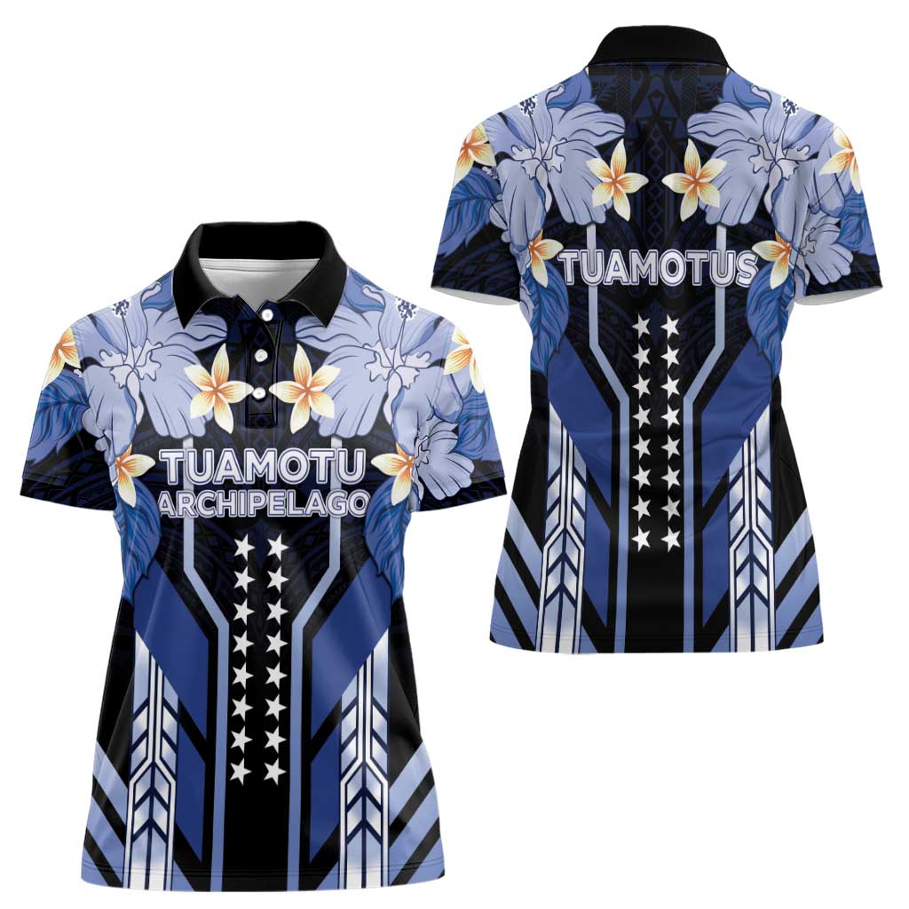 French Polynesia Tuamotu Archipelago Women Polo Shirt Polynesian Pattern Unique Style LT05 - Polynesian Pride
