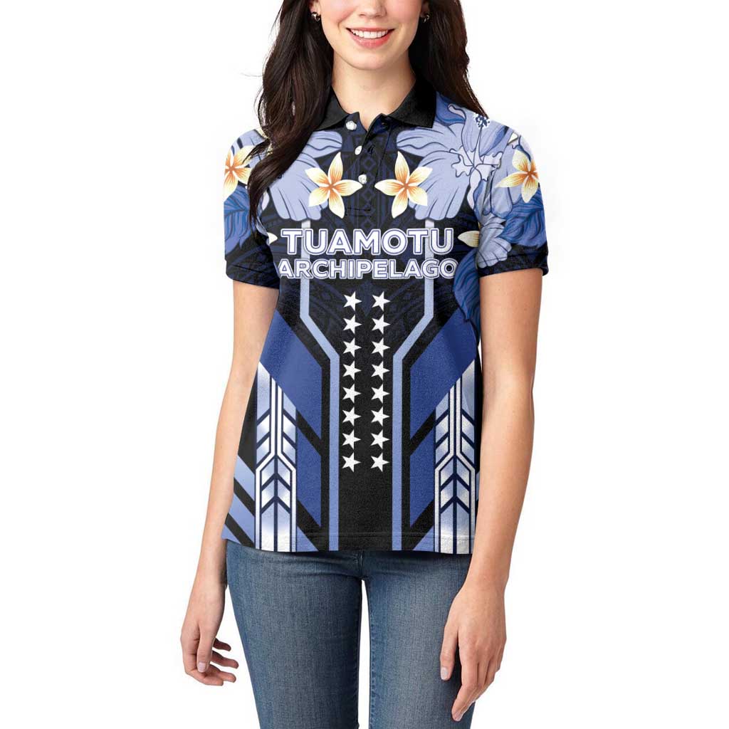 French Polynesia Tuamotu Archipelago Women Polo Shirt Polynesian Pattern Unique Style LT05 - Polynesian Pride