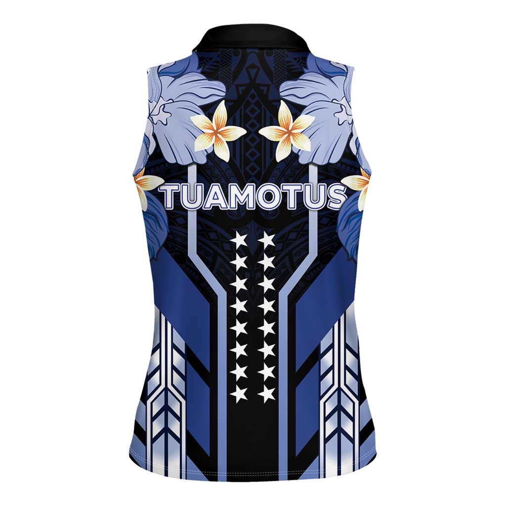 French Polynesia Tuamotu Archipelago Women Sleeveless Polo Shirt Polynesian Pattern Unique Style LT05 - Polynesian Pride