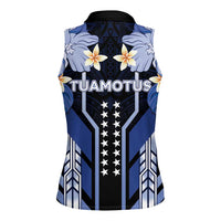 French Polynesia Tuamotu Archipelago Women Sleeveless Polo Shirt Polynesian Pattern Unique Style LT05 - Polynesian Pride