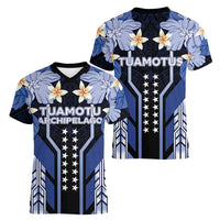 French Polynesia Tuamotu Archipelago Women V-Neck T-Shirt Polynesian Pattern Unique Style LT05 - Polynesian Pride