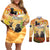 Australia And New Zealand ANZAC Day Couples Matching Off Shoulder Short Dress and Long Sleeve Button Shirt Kangaroo And Kiwi Bird Soldiers Lest We Forget LT05 Yellow - Polynesian Pride