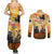 Australia And New Zealand ANZAC Day Couples Matching Summer Maxi Dress and Long Sleeve Button Shirt Kangaroo And Kiwi Bird Soldiers Lest We Forget LT05 - Polynesian Pride