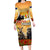 Australia And New Zealand ANZAC Day Family Matching Long Sleeve Bodycon Dress and Hawaiian Shirt Kangaroo And Kiwi Bird Soldiers Lest We Forget LT05 Mom's Dress Yellow - Polynesian Pride