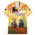 Australia And New Zealand ANZAC Day Family Matching Mermaid Dress and Hawaiian Shirt Kangaroo And Kiwi Bird Soldiers Lest We Forget LT05 Dad's Shirt - Short Sleeve Yellow - Polynesian Pride