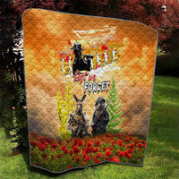 Australia And New Zealand ANZAC Day Quilt Kangaroo And Kiwi Bird Soldiers Lest We Forget