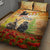 Australia And New Zealand ANZAC Day Quilt Bed Set Kangaroo And Kiwi Bird Soldiers Lest We Forget