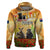 Australia And New Zealand ANZAC Day Zip Hoodie Kangaroo And Kiwi Bird Soldiers Lest We Forget LT05 Pullover Hoodie Yellow - Polynesian Pride