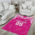 New Zealand Fern Women Rugby Custom Area Rug Pink Maori Pattern