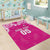 New Zealand Fern Women Rugby Custom Area Rug Pink Maori Pattern