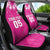 New Zealand Fern Women Rugby Custom Car Seat Cover Pink Maori Pattern