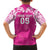 New Zealand Fern Women Rugby Custom Family Matching Puletasi and Hawaiian Shirt Pink Maori Pattern
