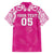New Zealand Fern Women Rugby Custom Family Matching Puletasi and Hawaiian Shirt Pink Maori Pattern