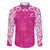 New Zealand Fern Women Rugby Custom Family Matching Puletasi and Hawaiian Shirt Pink Maori Pattern