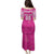 New Zealand Fern Women Rugby Custom Family Matching Puletasi and Hawaiian Shirt Pink Maori Pattern