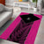 New Zealand Fern Rugby Area Rug Pink Maori Pattern