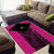 New Zealand Fern Rugby Area Rug Pink Maori Pattern