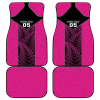 New Zealand Fern Rugby Car Mats Pink Maori Pattern