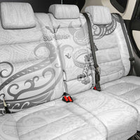 Brain Cancer Awareness Back Car Seat Cover Ribbon Polynesian Pattern