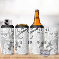 Personalised Brain Cancer Awareness 4 in 1 Can Cooler Tumbler Ribbon Polynesian Pattern LT05 - Polynesian Pride