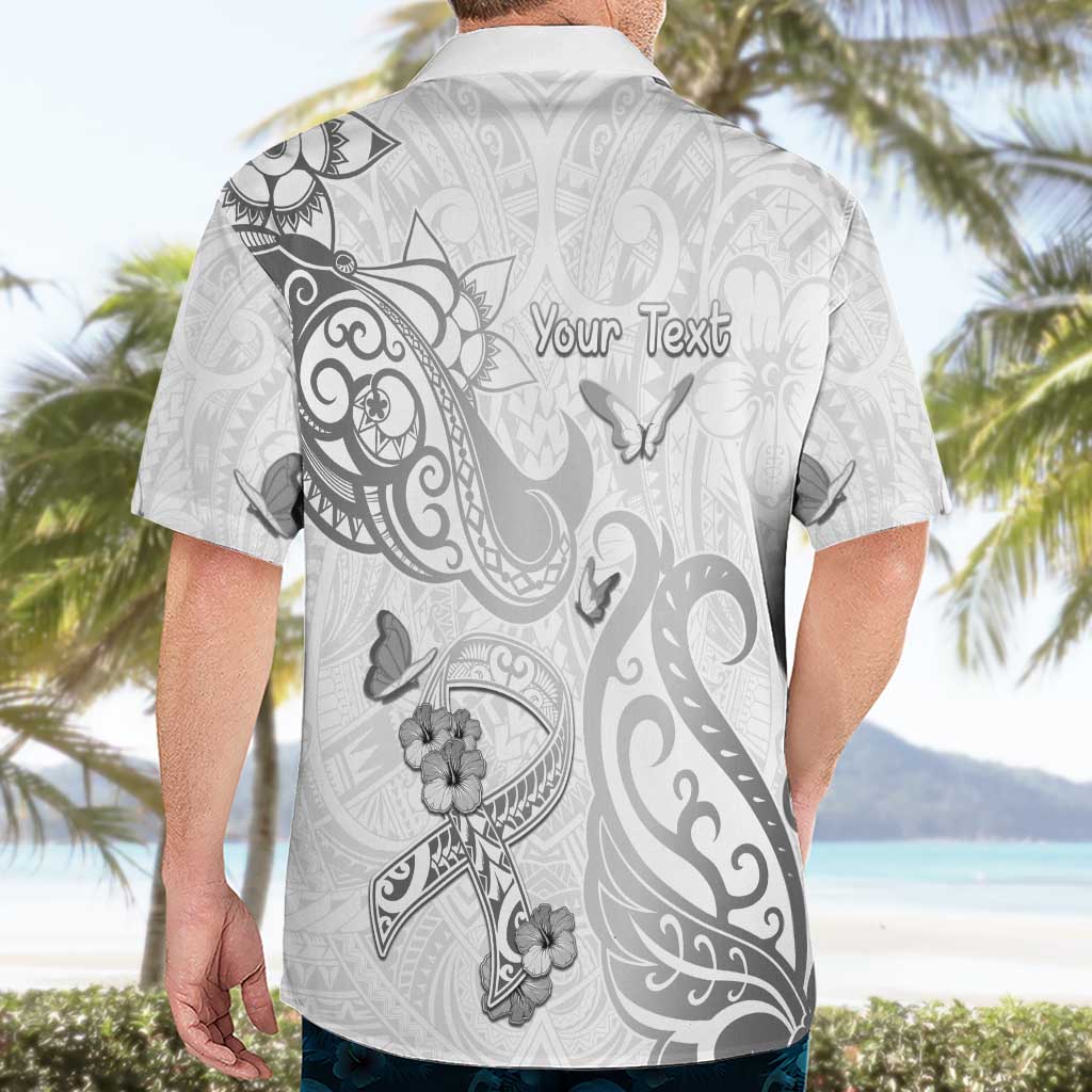 Personalised Brain Cancer Awareness Hawaiian Shirt Ribbon Polynesian Pattern LT05 - Polynesian Pride
