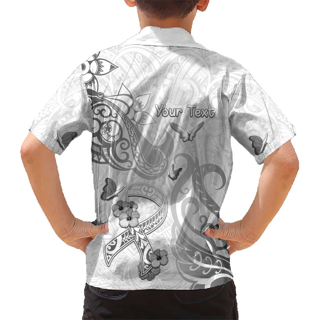 Personalised Brain Cancer Awareness Hawaiian Shirt Ribbon Polynesian Pattern LT05 - Polynesian Pride