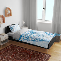 Polynesian Pattern With Plumeria Flowers Bedding Set Blue LT05 - Polynesian Pride