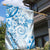 Polynesian Pattern With Plumeria Flowers Garden Flag Blue