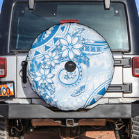 Polynesian Pattern With Plumeria Flowers Spare Tire Cover Blue LT05 Blue - Polynesian Pride