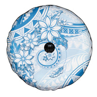 Polynesian Pattern With Plumeria Flowers Spare Tire Cover Blue LT05 - Polynesian Pride