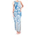 Polynesian Pattern With Plumeria Flowers Tank Maxi Dress Blue