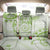 Polynesian Pattern With Plumeria Flowers Back Car Seat Cover Lime Green