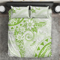 Polynesian Pattern With Plumeria Flowers Bedding Set Lime Green LT05 Lime Green - Polynesian Pride