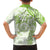 Polynesian Pattern With Plumeria Flowers Family Matching Long Sleeve Bodycon Dress and Hawaiian Shirt Lime Green