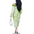 Polynesian Pattern With Plumeria Flowers Family Matching Off The Shoulder Long Sleeve Dress and Hawaiian Shirt Lime Green