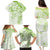 Polynesian Pattern With Plumeria Flowers Family Matching Puletasi and Hawaiian Shirt Lime Green