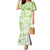 Polynesian Pattern With Plumeria Flowers Mermaid Dress Lime Green