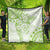 Polynesian Pattern With Plumeria Flowers Quilt Lime Green