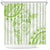 Polynesian Pattern With Plumeria Flowers Shower Curtain Lime Green