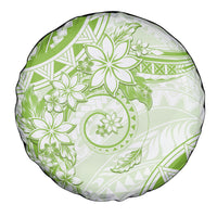 Polynesian Pattern With Plumeria Flowers Spare Tire Cover Lime Green LT05 - Polynesian Pride