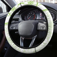 Polynesian Pattern With Plumeria Flowers Steering Wheel Cover Lime Green LT05 - Polynesian Pride
